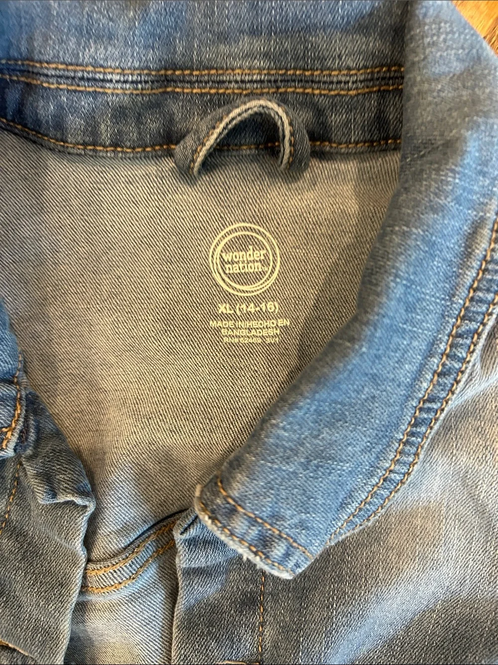 wonder nation Light Blue Distressed Denim Jacket